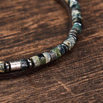 Buddha Stones Lapis Lazuli Truth Double Wrap Leather Bracelet