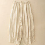 Buddha Stones Casual Loose Double Layer 7-8 Length Cropped Pants Women's Pants With Pockets