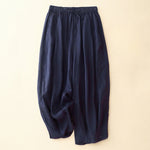 Buddha Stones Casual Loose Double Layer 7-8 Length Cropped Pants Women's Pants With Pockets