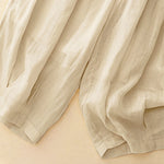 Buddha Stones Casual Loose Double Layer 7-8 Length Cropped Pants Women's Pants With Pockets