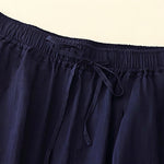 Buddha Stones Casual Loose Double Layer 7-8 Length Cropped Pants Women's Pants With Pockets