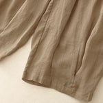 Buddha Stones Casual Loose Double Layer 7-8 Length Cropped Pants Women's Pants With Pockets