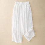 Buddha Stones Casual Loose Double Layer 7-8 Length Cropped Pants Women's Pants With Pockets