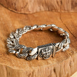 Buddha Stones Two Tone Copper Pi Xiu Auspicioisness Bracelet