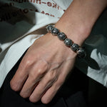 Buddha Stones Copper Bagua Yin Yang Harmony Round Bead Bracelet
