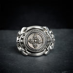 Buddha Stones Copper Vajra Open Strength Ring
