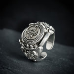Buddha Stones Copper Vajra Open Strength Ring