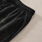 Buddha Stones Cotton Lotus Mandala Pattern Men's Tapered Pants With Pockets