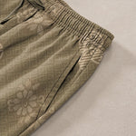 Buddha Stones Cotton Geometric Tribal Pattern Men's Tapered Pants With Pockets