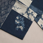 Buddha Stones Cotton Patchwork Wave Floral Pattern Men's Tapered Pants With Pockets