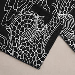 Buddha Stones Cotton Oriental Dragon Cloud Pattern Men's Tapered Pants With Pockets