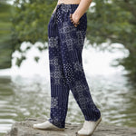 Buddha Stones Cotton Bohemian Bandana Pattern Men's Tapered Pants With Pockets