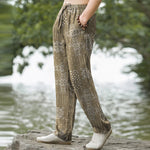 Buddha Stones Cotton Bohemian Bandana Pattern Men's Tapered Pants With Pockets