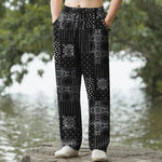 Buddha Stones Cotton Bohemian Bandana Pattern Men's Tapered Pants With Pockets