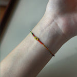 Buddha Stones Copper Coins Hand-Woven Red Multicolor String Luck Bracelet