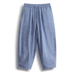 Buddha Stones Summer Casual Minimalist Drawstring Solid Cropped Pants Men's Harem Pants With Pocket