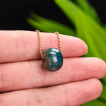 Buddha Stones Natural Agate Peace Buckle Generosity Pendant Copper 925 Sterling Silver Chain Necklace