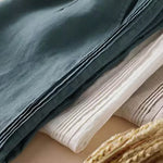Buddha Stones Casual Plain Color Side Pleats Rayon Women's Wide Leg Pants With Pockets