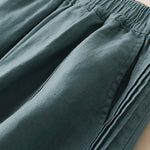 Buddha Stones Casual Plain Color Side Pleats Rayon Women's Wide Leg Pants With Pockets
