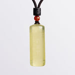 Buddha Stones Heart Sutra Citrine Happiness Strength Necklace Pendant