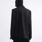 Deconstructed Long-sleeve Shirt with Strap Detailing
