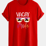 Regular Fit Vacay Mode Print Cotton T-Shirt