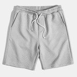 Striped Jacquard Button Up Shirt & Drawstring Shorts