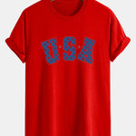 Regular Fit USA Print Cotton T-Shirt