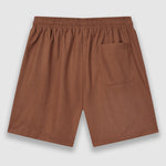Men's Solid Color Waffle Drawstring Elastic Waist Casual Shorts