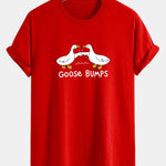 Regular Fit Goose Fist Bump Print Cotton T-Shirt