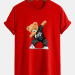 Regular Fit Cool Bear Print Cotton T-Shirt