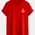 Regular Fit Anchor Print Cotton T-Shirt