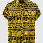 Men's Ethnic Hawaiian Print Casual Short Sleeve Shirt