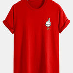 Regular Fit Duck You Print Cotton T-Shirt
