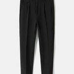 Slim Fit Tapered Cropped Trousers