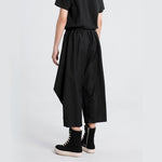 Button Loose Casual Cropped Trousers