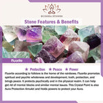 Buddha Stones Natural Fluorite Protection Power Bracelet Bangle-Natural variations; item may differ from photos  (Extra 30% Off | USE CODE: FS30)