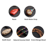 Buddha Stones Tibetan Wenge Wood Bodhi Seed Agate Balance Peace Necklace Pendant (Extra 40% Off | USE CODE: FS40)