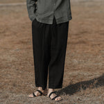 Summer Linen Loose Cropped Pants