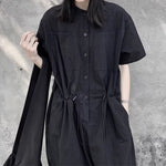 Women's Summer Black Loose Jumpsuit