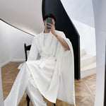 Irregular Cloak Cape Suit Coat