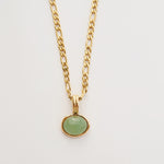 Buddha Stones Oval Turquoise Strength Titanium Steel Necklace Pendant