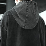 American Washed Retro Denim Hoodie