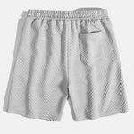 Striped Jacquard Button Up Shirt & Drawstring Shorts