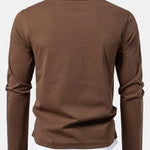 Long Sleeve 2 In 1 Notched Collar T-Shirt