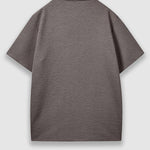 Men's Solid Color Textured Button-Down Short Sleeve Shirt