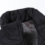 Faux Fur Lined Quilted Stand Collar Jacket
