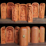 Buddha Stones Avalokitesvara Kwan Yin Buddha Cherry Wood Compassion Home Decoration Altar