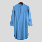 Button Solid Arabian Nightgown Shirt