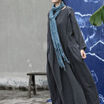 Retro Loose Pleated Robe Dress